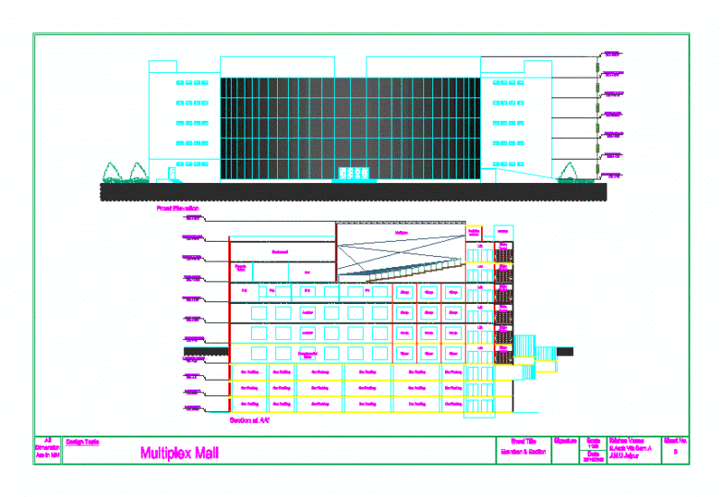 Multiplex Mall DWG Block for AutoCAD