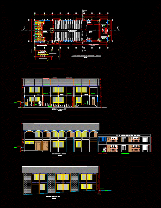 Multipurpose Room DWG Block for AutoCAD
