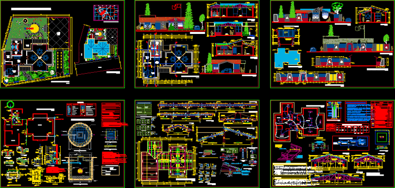 Multipurpose Hotel 2D DWG Design Section for AutoCAD