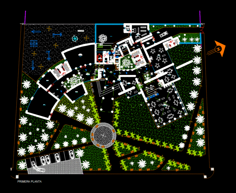 Municipal Library DWG Block for AutoCAD
