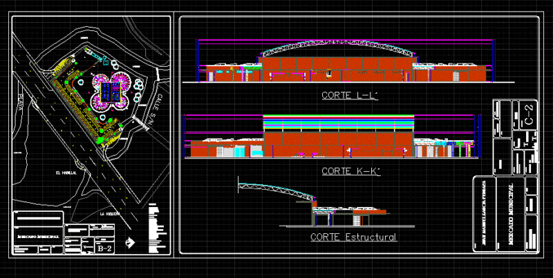 Municipal Market DWG Model for AutoCAD