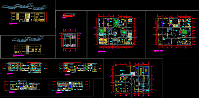 Museum Architecture DWG Section for AutoCAD