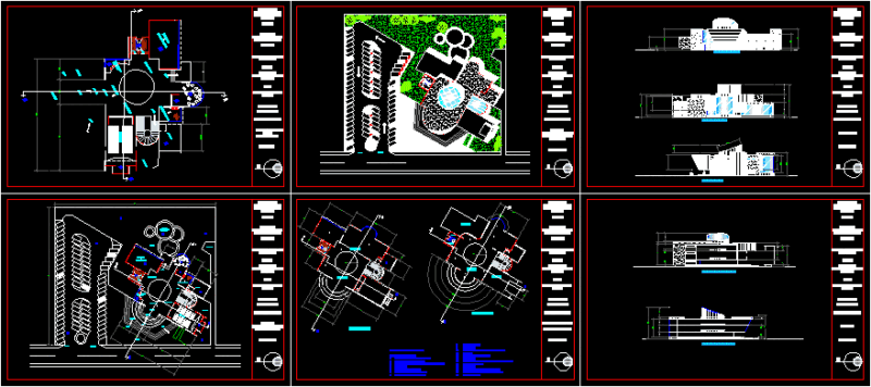 Museum DWG Block for AutoCAD
