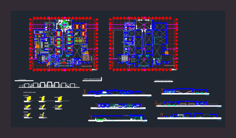 Museum DWG Block for AutoCAD