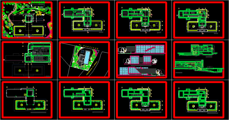 Museum DWG Block for AutoCAD