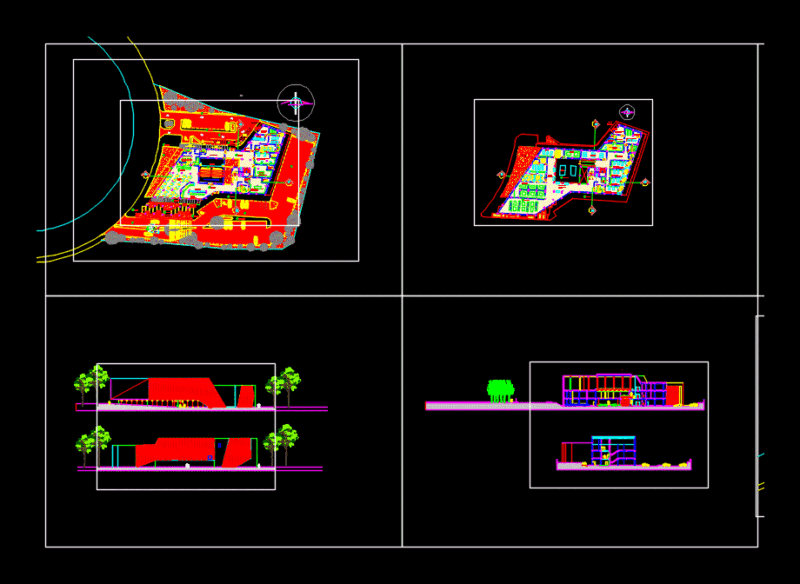 Museum DWG Block for AutoCAD