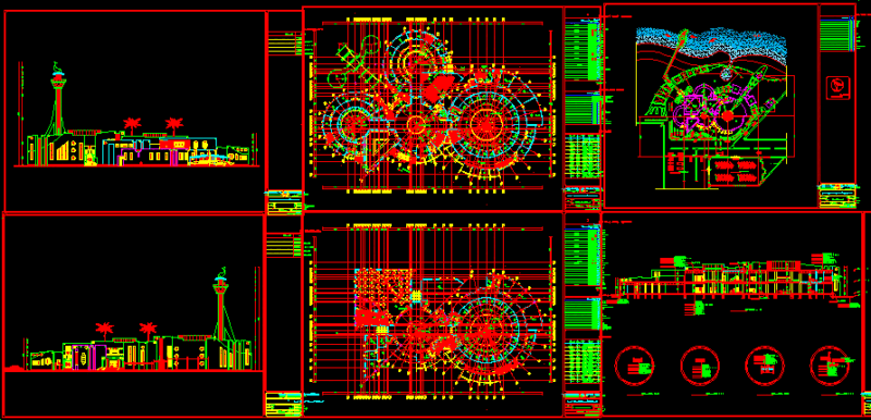 Museum DWG Block for AutoCAD