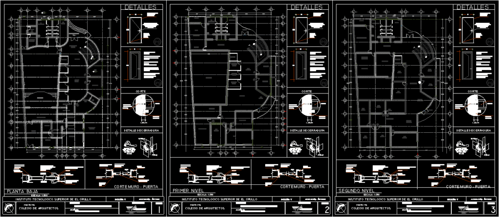 Music School, Jalisco, Mexico–Wood Framing Details DWG Plan for AutoCAD