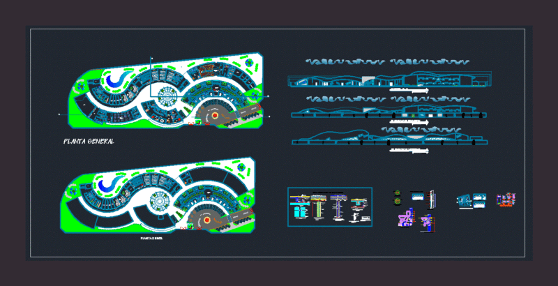 Music School DWG Section for AutoCAD