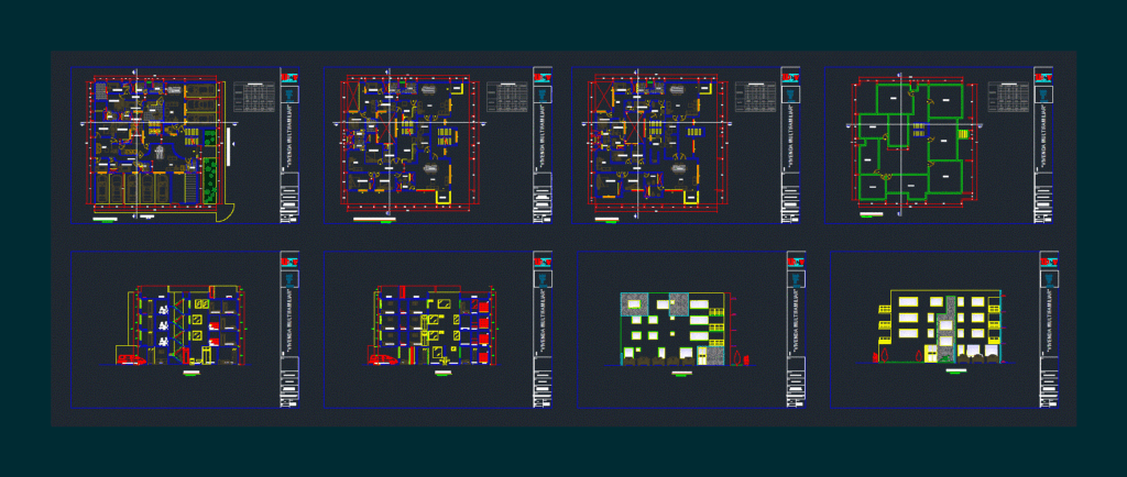Mutifamiliar DWG Section for AutoCAD