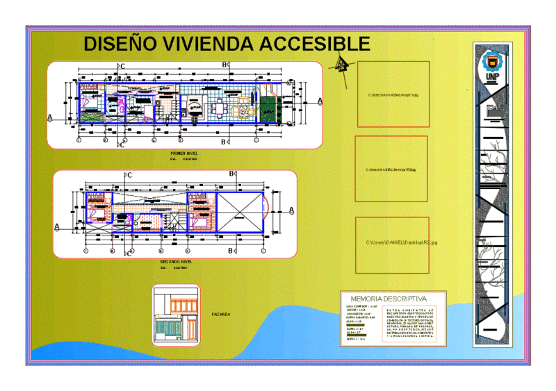 Narrow House – 453×22 DWG Plan for AutoCAD