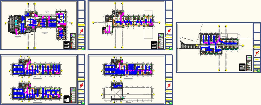 National Library Security System DWG Plan for AutoCAD
