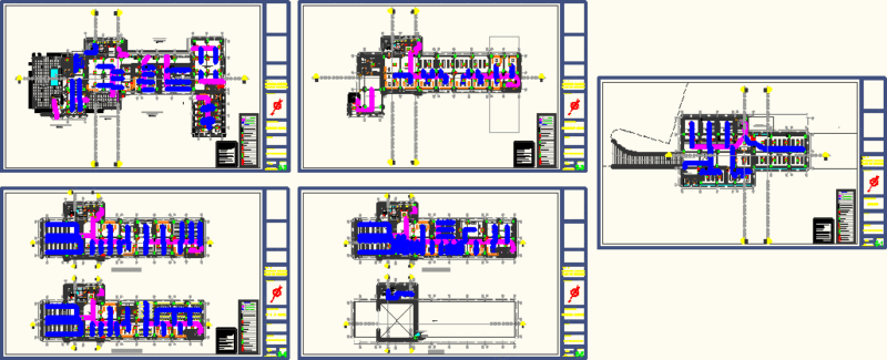 National Library Security System DWG Plan for AutoCAD