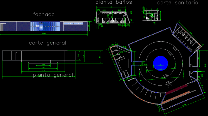 Nocturne Center DWG Block for AutoCAD
