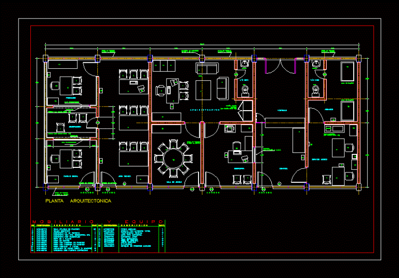 Nursery Administration DWG Block for AutoCAD