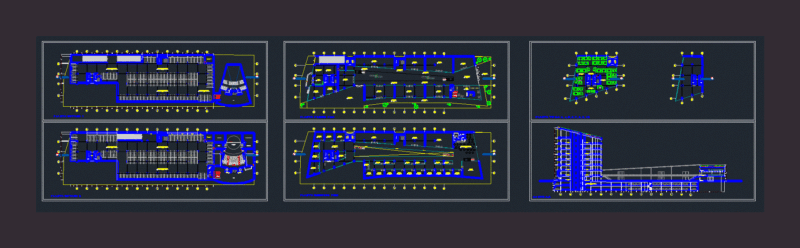 Office Building And Galleries DWG Block for AutoCAD