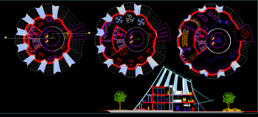 Office Building DWG Block for AutoCAD