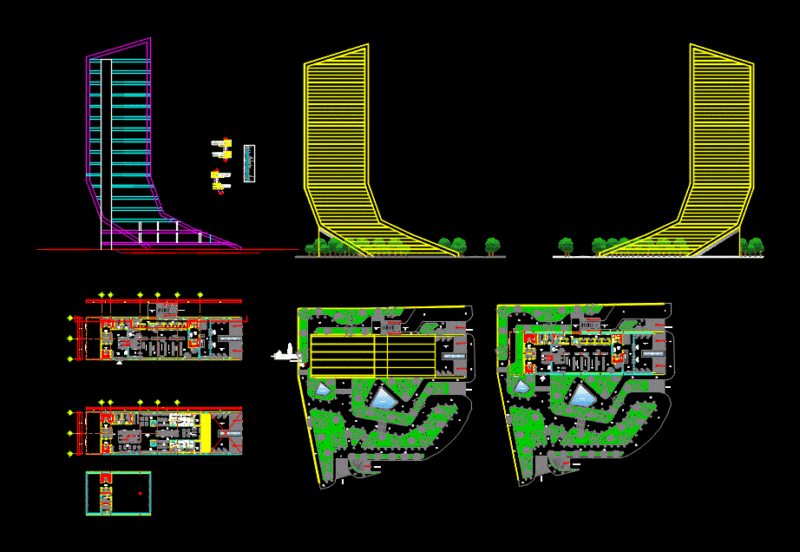 Office Building DWG Block for AutoCAD