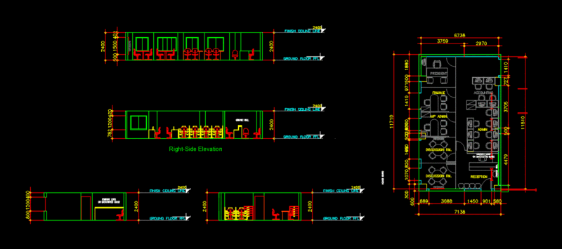Office Building DWG Plan for AutoCAD