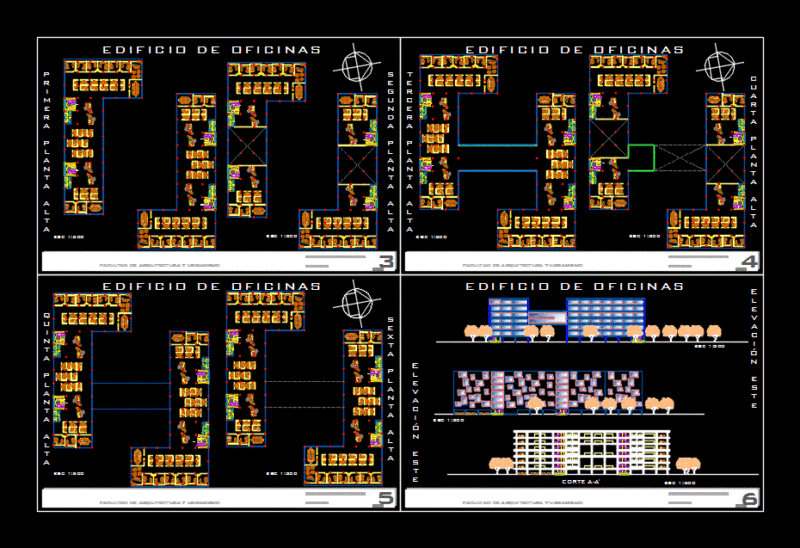 Office Building DWG Section for AutoCAD