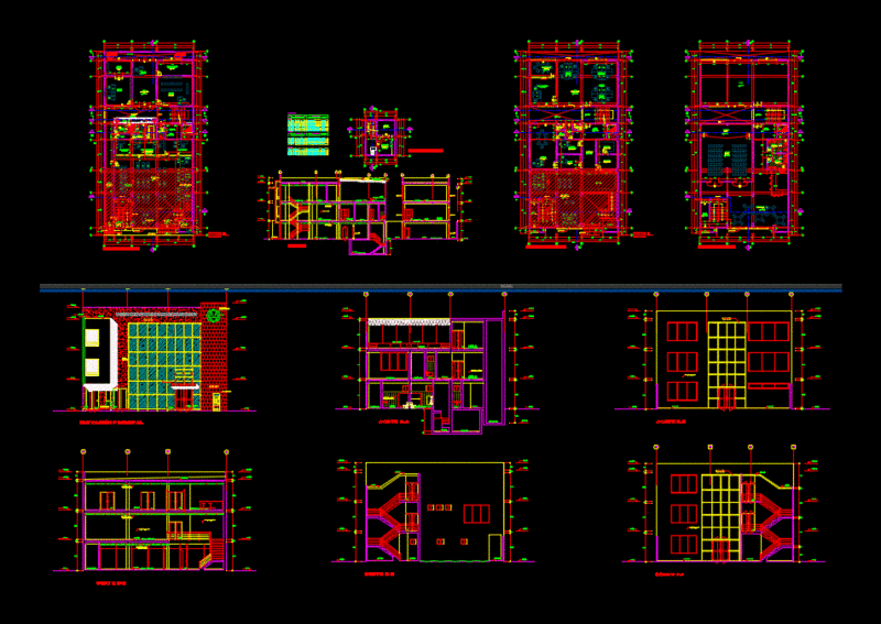 Office Building DWG Section for AutoCAD
