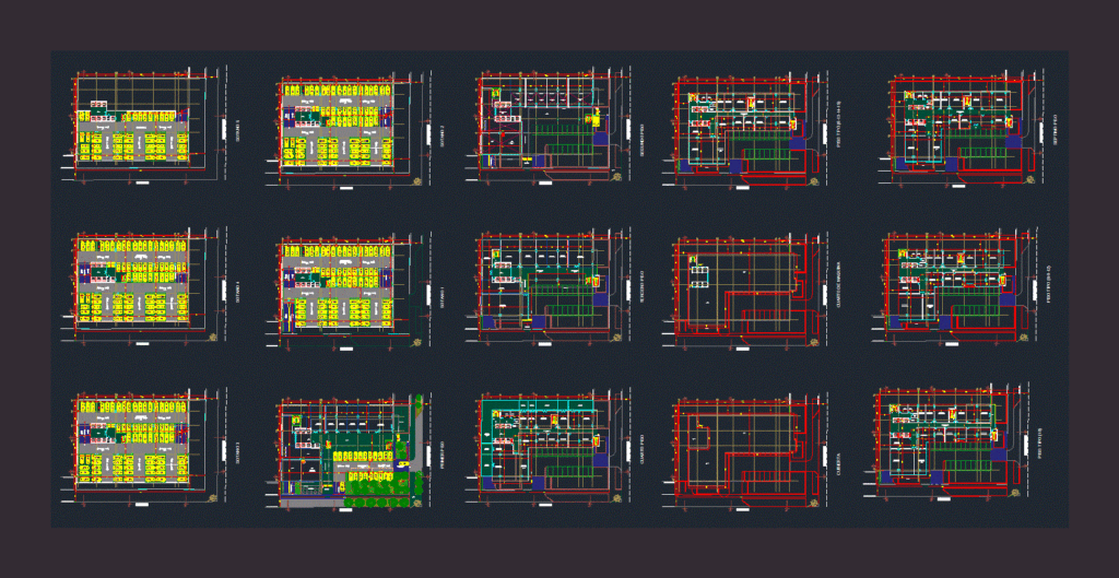 Office Building Plant Office DWG Block for AutoCAD