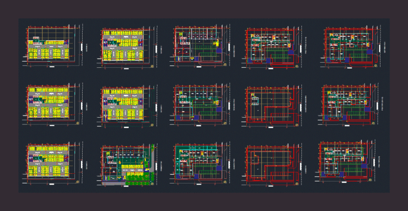 Office Building Plant Office DWG Block for AutoCAD