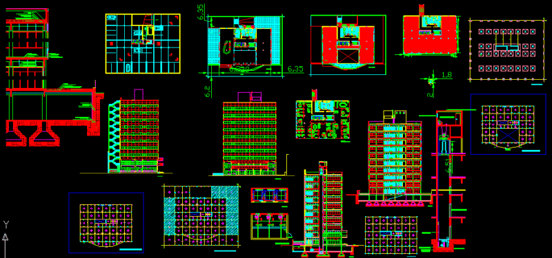 Office Buildings DWG Detail for AutoCAD