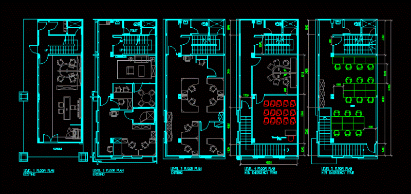 Office DWG Block for AutoCAD