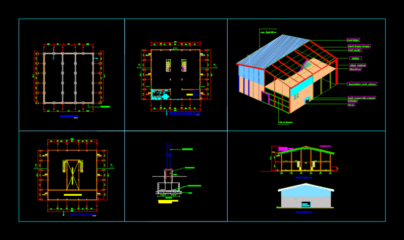 Office Space DWG Plan for AutoCAD