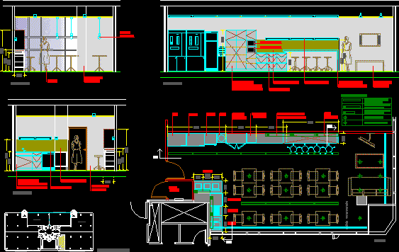 Office With Furniture And Details DWG Section for AutoCAD 