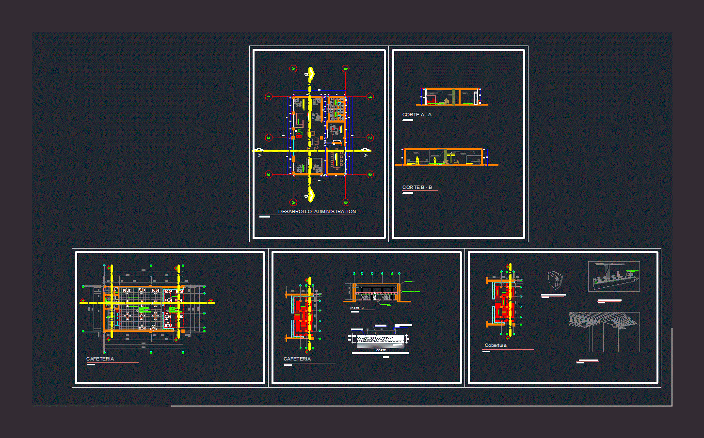 Offices - Cafeteria DWG Block for AutoCAD • Designs CAD