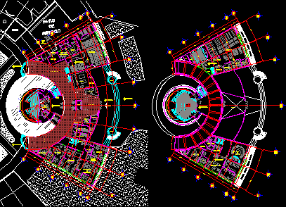 Science Museum with Auditorium 2D DWG Plan for AutoCAD • Designs CAD