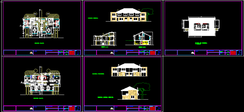 One Family House DWG Plan for AutoCAD