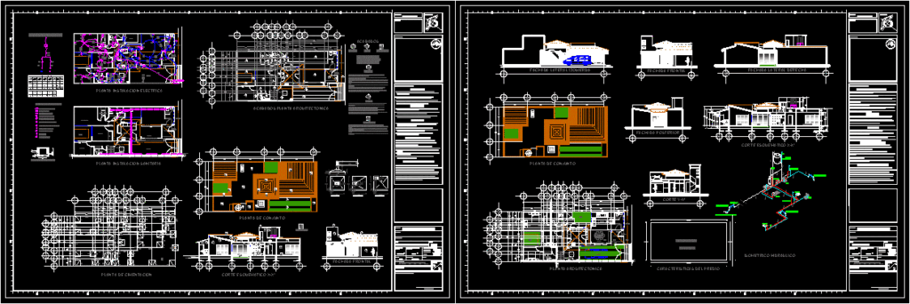 One Family Housing–1550 Sq Ft, 144 Sq Mtrs, 3 Bedrooms DWG Plan for AutoCAD
