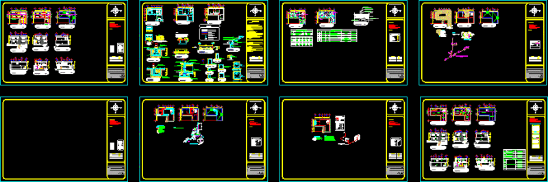 One Family Housing Complete DWG Plan for AutoCAD