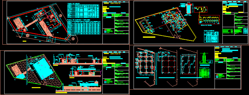 One Family Housing DWG Block for AutoCAD