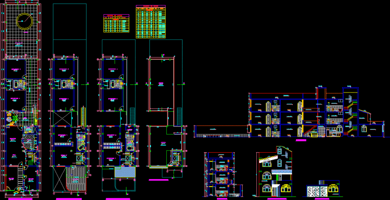 One Family Housing DWG Plan for AutoCAD