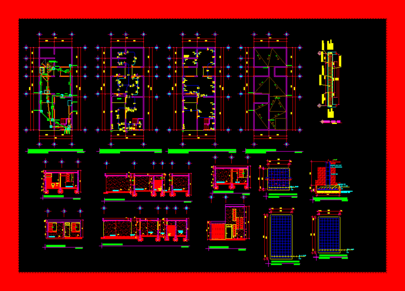 One Level Living DWG Block for AutoCAD