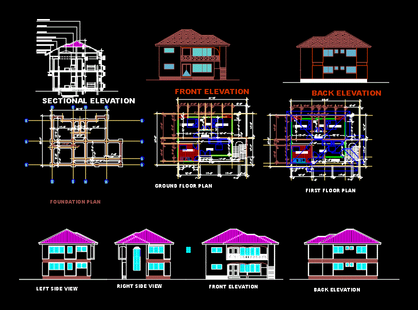 One Storey Building DWG Block for AutoCAD • Designs CAD