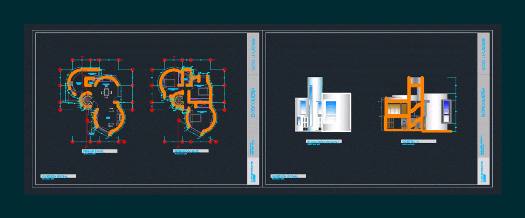 Organic House DWG Block for AutoCAD