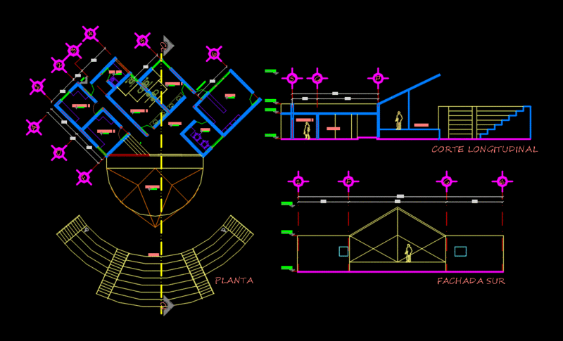 Outdoor Theater DWG Block for AutoCAD