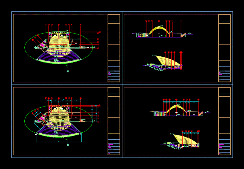 Outdoors Auditorium DWG Block for AutoCAD