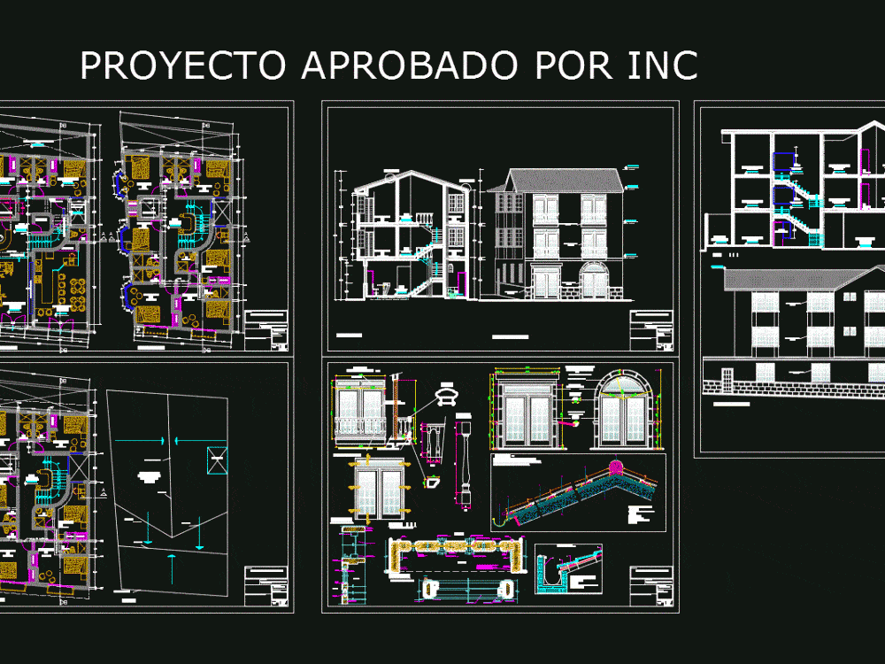 Three Levels Hotel 2D DWG Design Section for AutoCAD ...