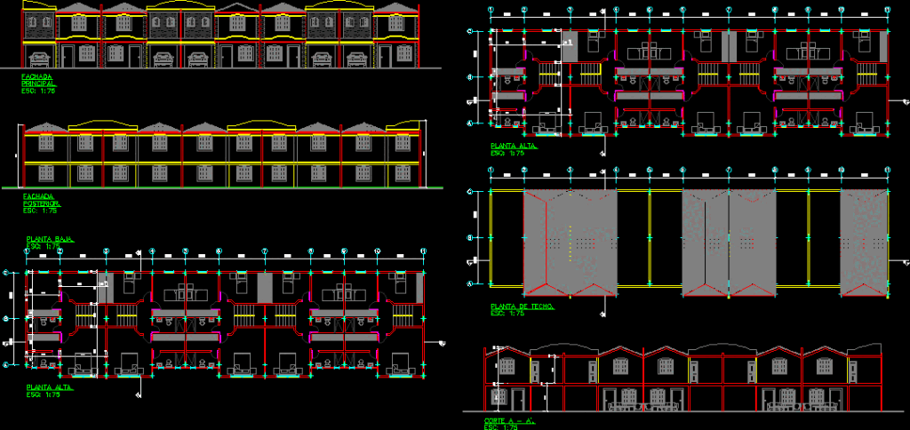 Panone Residences DWG Block for AutoCAD