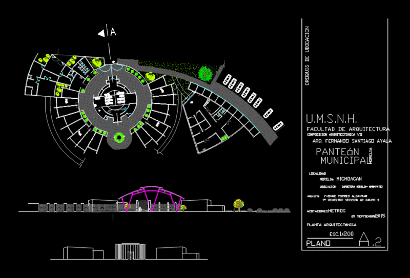 Pantheon DWG Block for AutoCAD