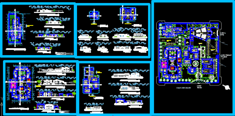Parish Center DWG Section for AutoCAD