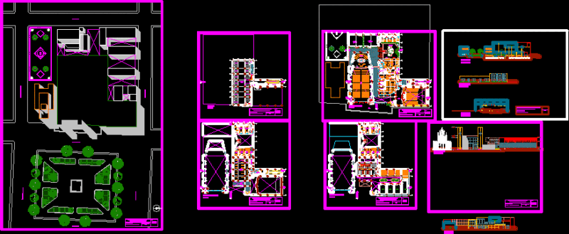 Parish Center DWG Section for AutoCAD