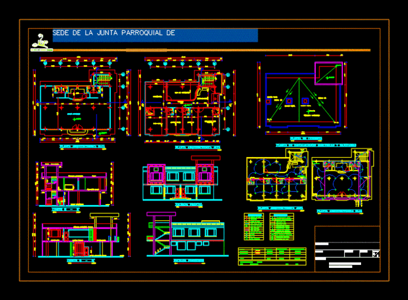 Parish Office House DWG Block for AutoCAD