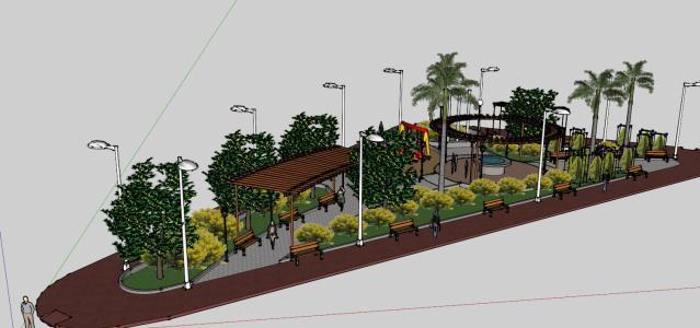 Park 3d Skp Model For Sketchup 65975 